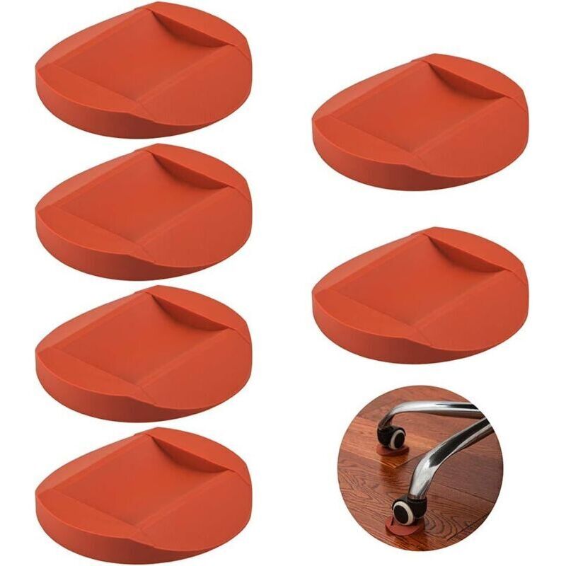 Set Aus 6 Rutschfesten Gummipads Für Möbelrollen, Sofas Und Betten, Geeignet Für Alle Bodenarten