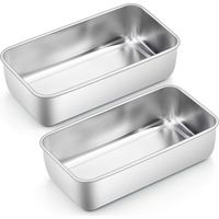 2er-set Rechteckige Backformen Aus Edelstahl Für Brot, Kuchen Und Toast – Gesund, Leicht Zu Reinigen Und Spülmaschinenfest, 22 X 14,5 X 6,5 Cm