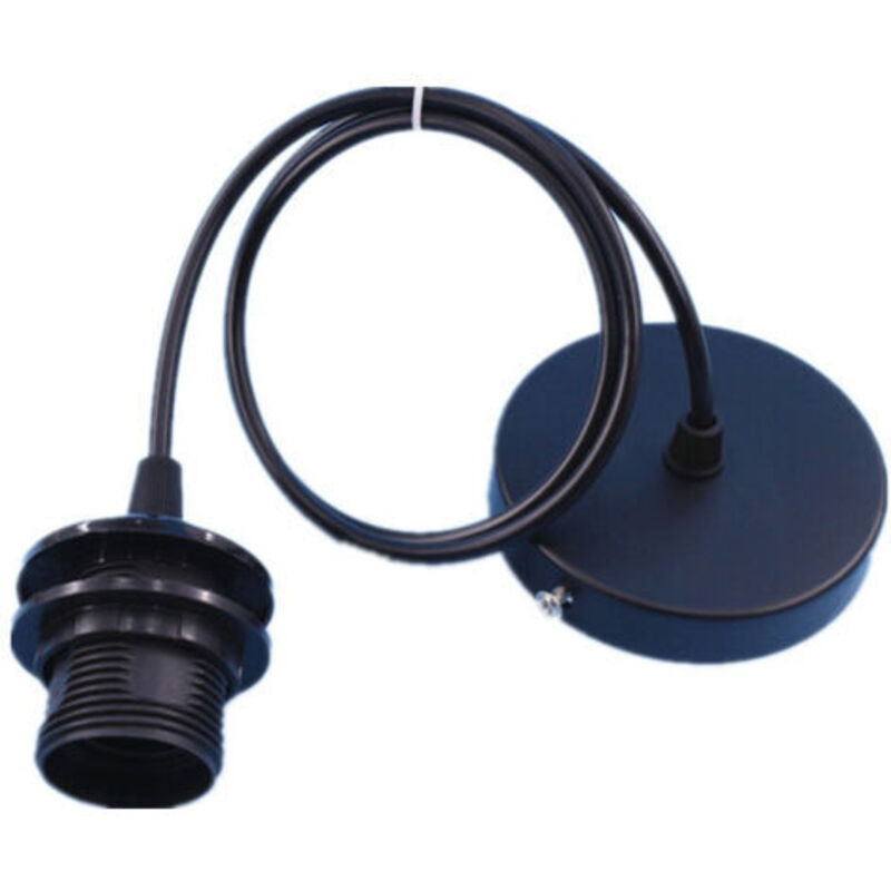 E27 Lampenfassung Für Hängeleuchte, Industrielle Vintage-leuchte, Mit Kabel Und E27-hängelampe Für Diy-lampenzubehör, Basis Der Hängelampe (schwarz)
