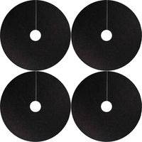 4er-set Vlies-mulchringe – Biologisch Abbaubare Unkrautbarriere – Wiederverwendbare Unkrautschutzmatten (4 Stück, 52 Cm, Innendurchmesser 6 Cm)