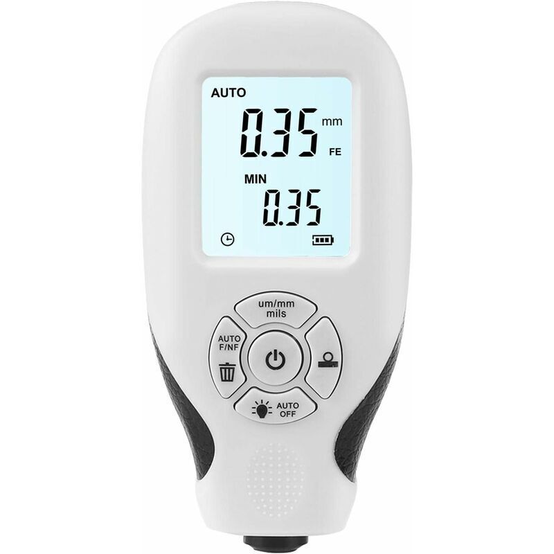 Digitaler Lackschichtdickenmesser Für Gebrauchtwagen, Lackschichtmessgerät, Magnetischer Messer Mit Hochkontrastiger Anzeige, Lcd-hintergrundbeleuchtung (weiß, 10,3x5,2x2,5 Cm)