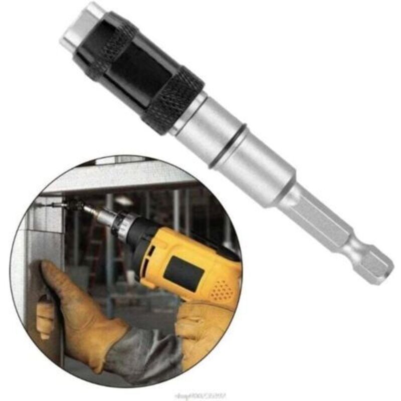 Magnetischer, Schwenkbarer Bit-halter 1/4" - Flexible Verlängerung Von 90 Mm - Hexagonaler Bit-halter Mit 20° Schwenkmodus Für Enge Stellen Oder Ecken, Robuste Verlängerung Für Schlagbohrer