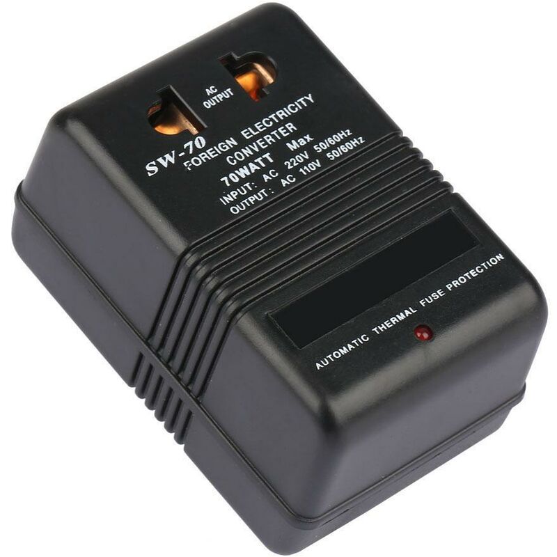 Reiseadapter 70 Watt Netzteil Transformator 220v Auf 110v Spannungsabwärtswandler Leistungstransformator Cn-steckdose