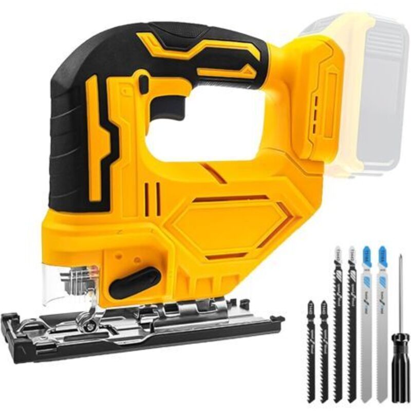 Akku-stichsäge Kompatibel Mit Dewalt 20 V Max Akku, 400 W Stichsägen-werkzeug Mit 2700 U/min, 45° Gehrungsschnitte Mit Stichsägeblättern Für Gerade-, Kurven- Und Kreisschnitte
