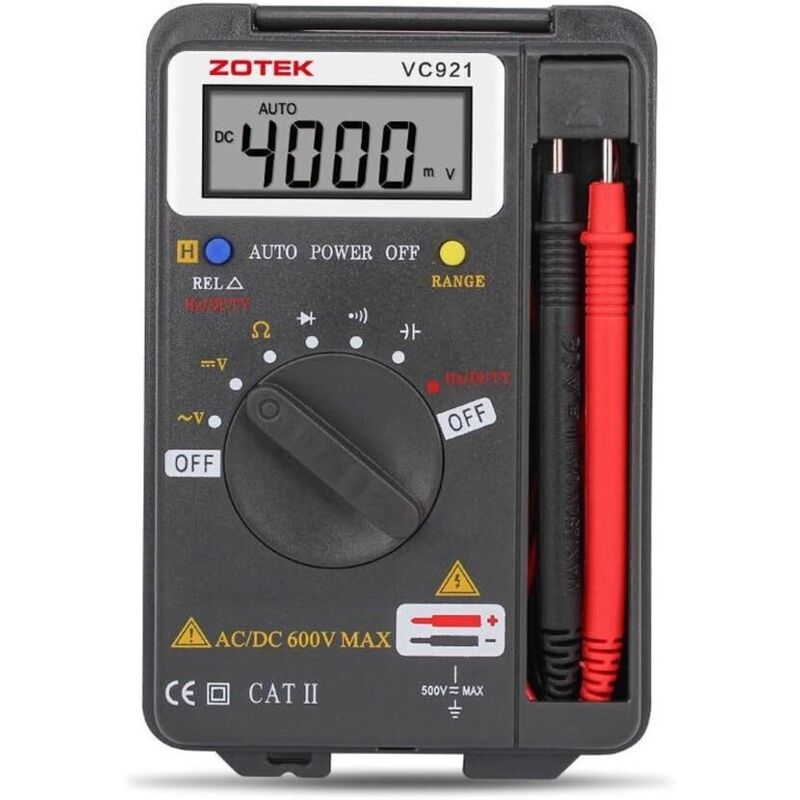 Taschen-digitalmultimeter Mit Automatischer Bereichswahl - Digitaltester - Messung Von Ac/dc-spannung, Dc-strom, Widerstand, Dioden, Kapazität, Transistoren