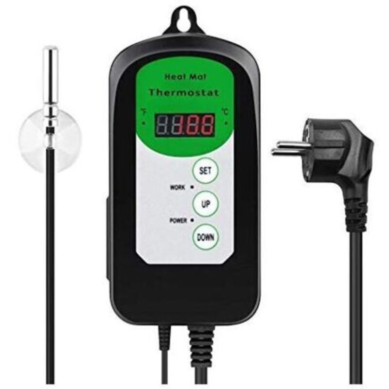 Digitaler Thermostatregler Für Heizmatten Zur Keimung Von Samen, Für Reptilien Und Zum Brauen 68-108 °f