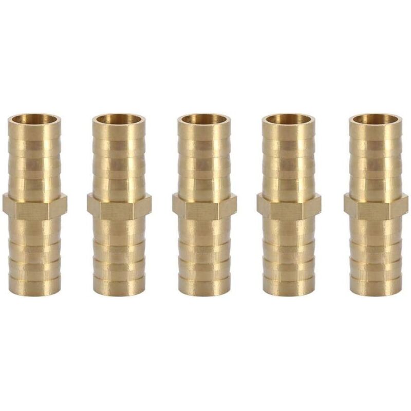 Gerader Schlauchverbinder Mit Widerhaken, Beidseitiger Gerader Messing-schlauchadapter, Rohrverschraubung, Schlauchkupplung, 12 Mm (5 Stück, 12 Mm)