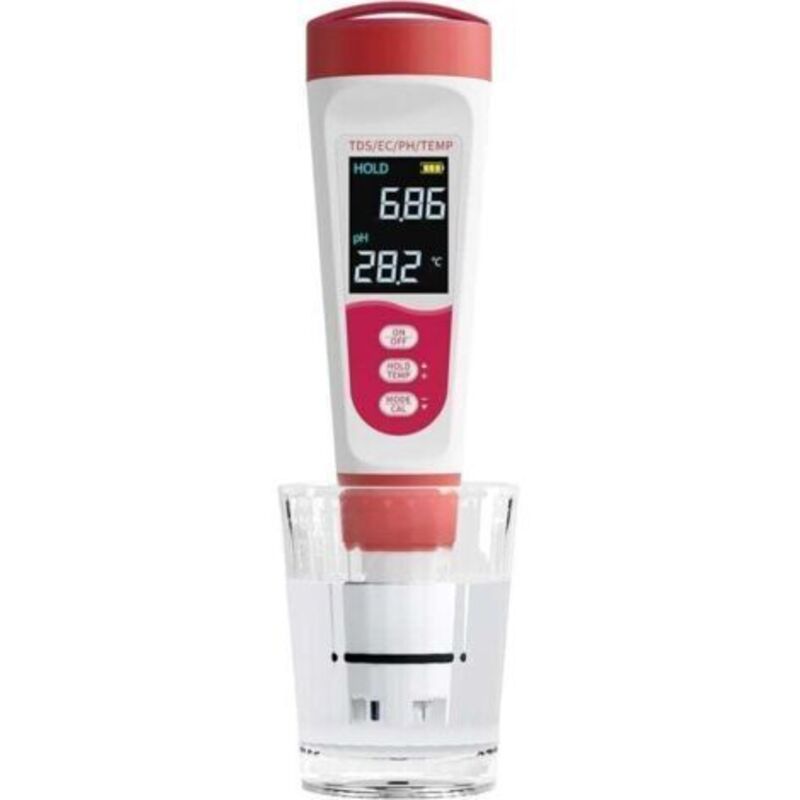 4-in-1 Ph-meter. Wasserqualitätstester Für Ph/tds/ec/temperatur. Digitales Ip67-ph-meter Mit Automatischer Kalibrierung Und Hintergrundbeleuchtetem Lcd-display Für Hydroponik, Garten, Pool Und Aquariu