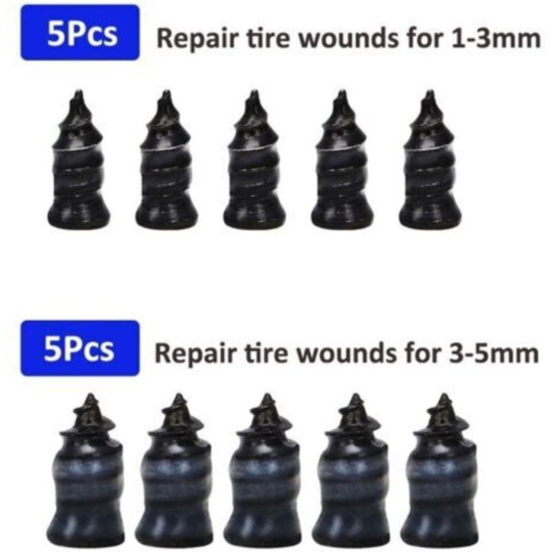 10 Stück (groß + Klein) Vakuum-reifenreparatur-nägel, Schnell-patches Für Fahrradreifen, Kleber, Pilznägel, Verlustfreie Nägel