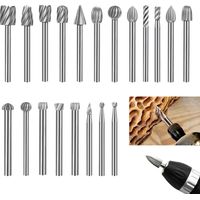 20-teiliges Set Hss-fräser, Rotierend, 3 Mm Schaft, Hartmetall-fräser Kompatibel Mit Dremel, Aufsätze Für Drehwerkzeuge Zum Schnitzen Von Holz, Gravieren Von Metall, Schleifen, Polieren, Bohren, Schne