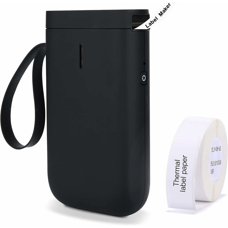 Etikettendrucker Mit Klebeband, Kabellos, Bluetooth, Tragbar, Niedlich, Transparent, Tintenloser Aufkleberdrucker Mit Verschiedenen Schriftarten (schwarz)