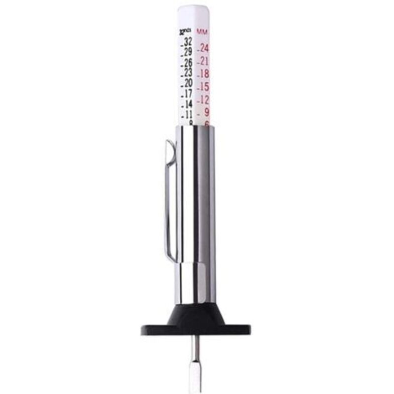 Reifentiefenmessgerät, Profiltiefenmesser, Länge 90 Mm, Für Auto, Fahrrad, Van, Lkw, Motorrad, Digitales Messgerät Mit Metrischer Standardmessung Aus Edelstahl