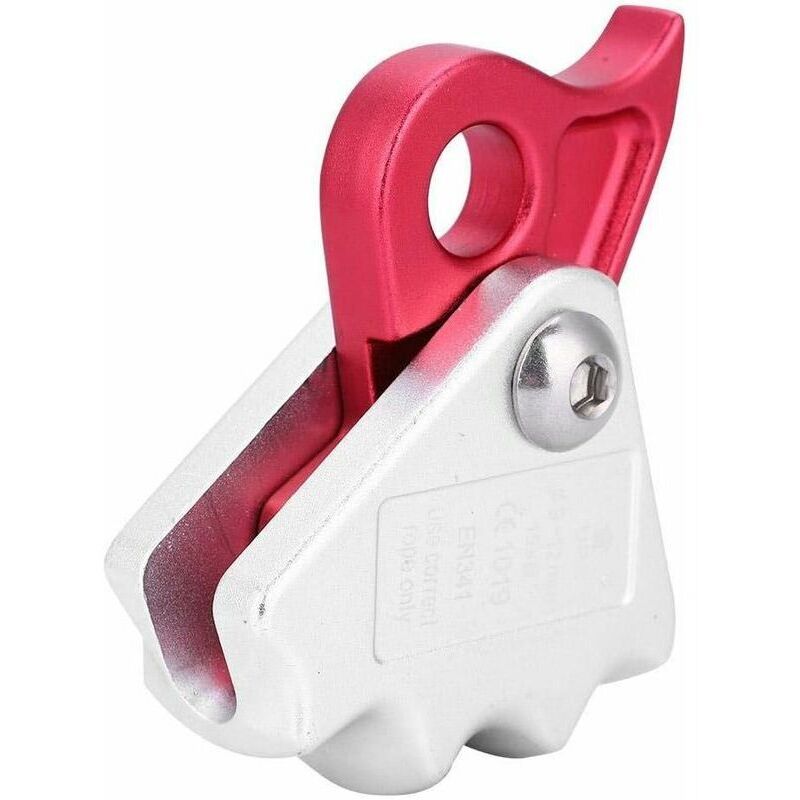 Kletterabseilgerät – Automatisches Blockiergerät Für Sicheren Abstieg, 15kn Stabil, Für Kletterausrüstung Und Rettung Mit Seilen Von 9-12mm (rosa-weiß)