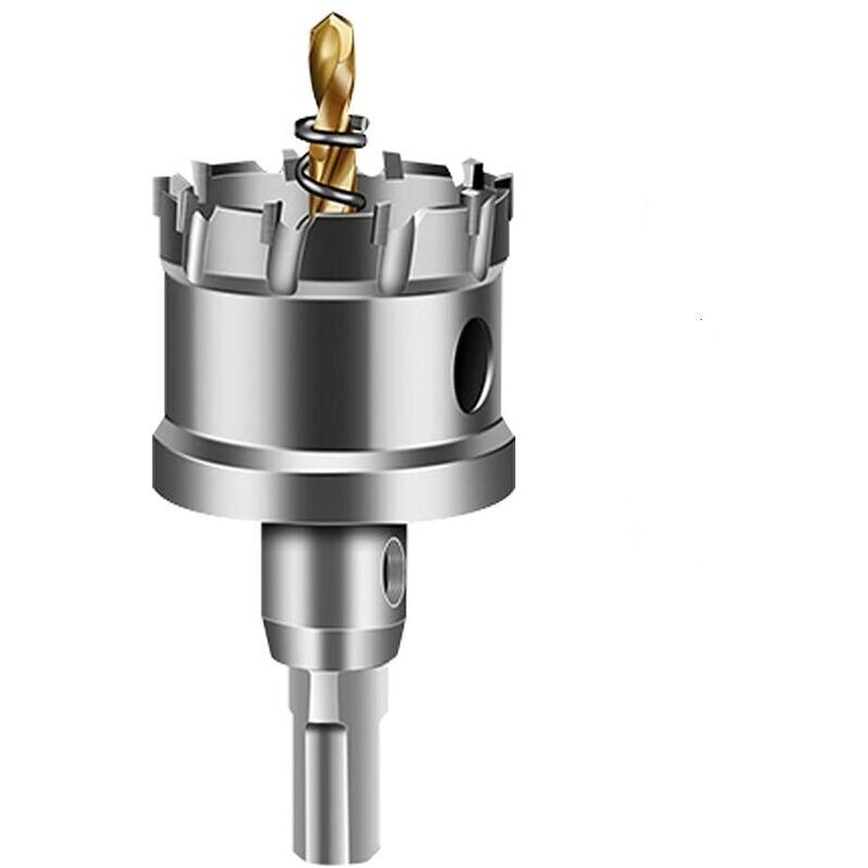 Hartmetall-glockenfräser Tct 35 Mm – Schnitttiefe 25 Mm – Schaft 10 Mm – Mit Titangeschichtetem Zentrierbohrer
