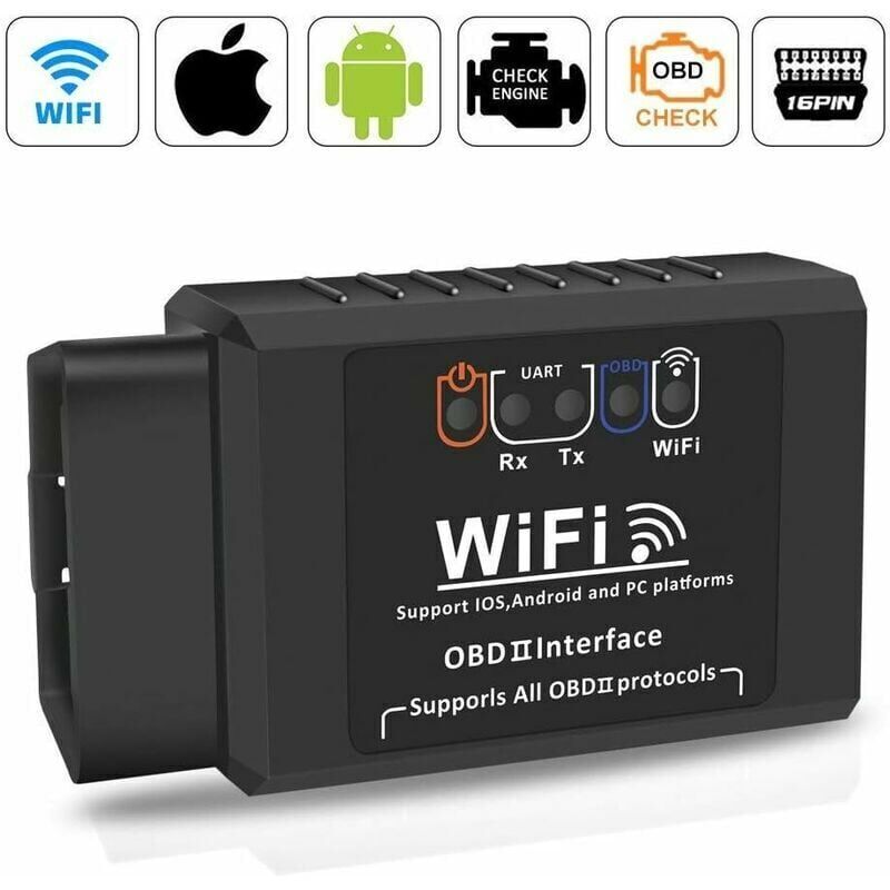 Obd2 Kfz-diagnosegerät, Wifi Obd-adapter Für Autos, Fehlercode-scanner Für Mehrere Marken, Elm327 Diagnosesystem Für Motoren