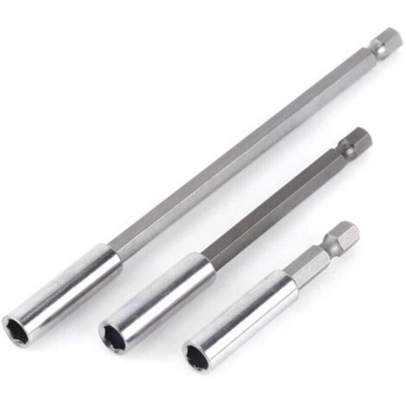 Magnetischer Bit-halter, Schraubverlängerung, Sechskantschaft 60mm 100mm 150mm, Verlängerung Für Schrauberbits (3 Stück 1/4")