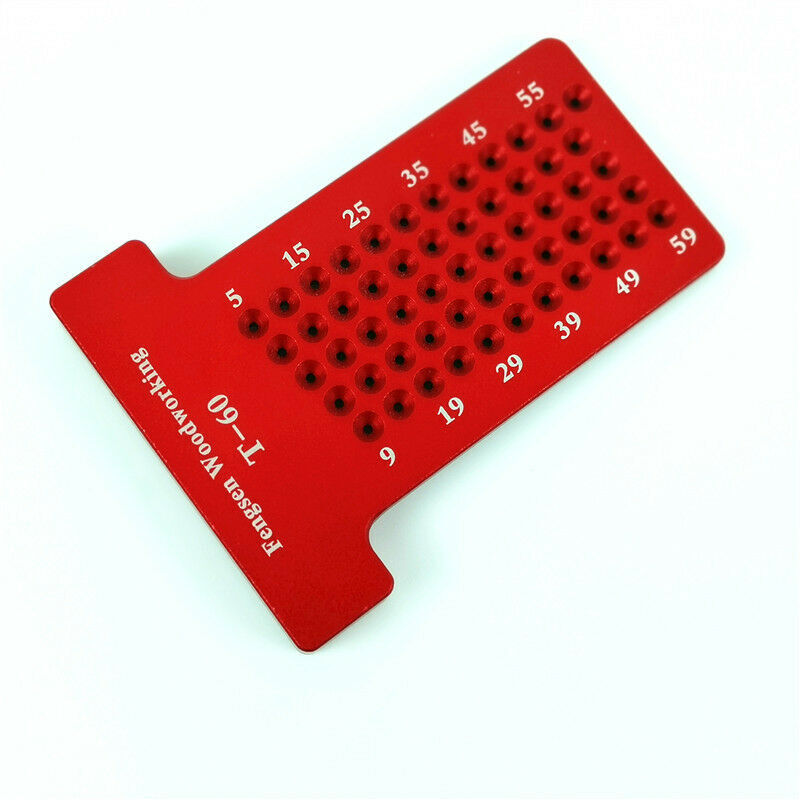 T-messlineal - Messlineal - Präzisionsmarkierung - Aluminiumlegierung - Metrisches Werkzeug Für Die Holzbearbeitung T60 Mini Scribe (t60) Rot, Ein Stück