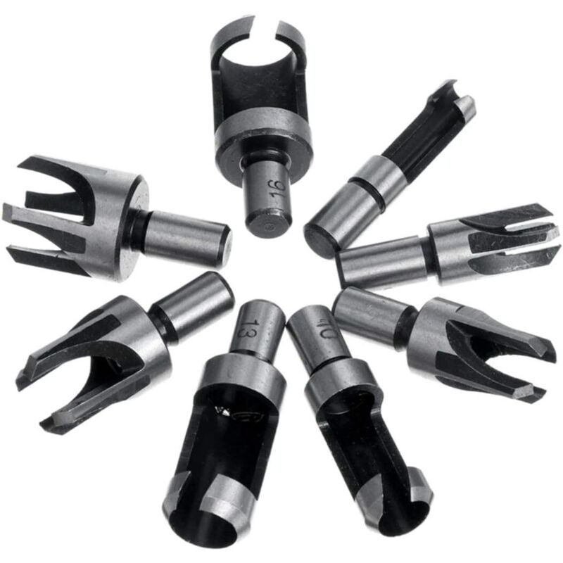 Holz-flaschenöffner Aus Kohlenstoffstahl Mit Griffspitze, 8-teiliges Set Holzbohrer Aus Kohlenstoffstahl Für Holzbearbeitung, 6 Mm 10 Mm 13 Mm 16 Mm