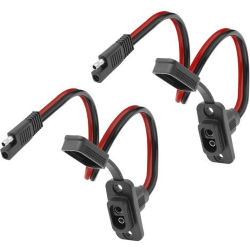 Schnellkupplungsadapter, Verlängerungskabel 12 Awg, Seitlicher Stromanschlussport, Temperaturbeständig, Universell Solar, Batterieladegerät (2 Stück, 0,3 M), Sae