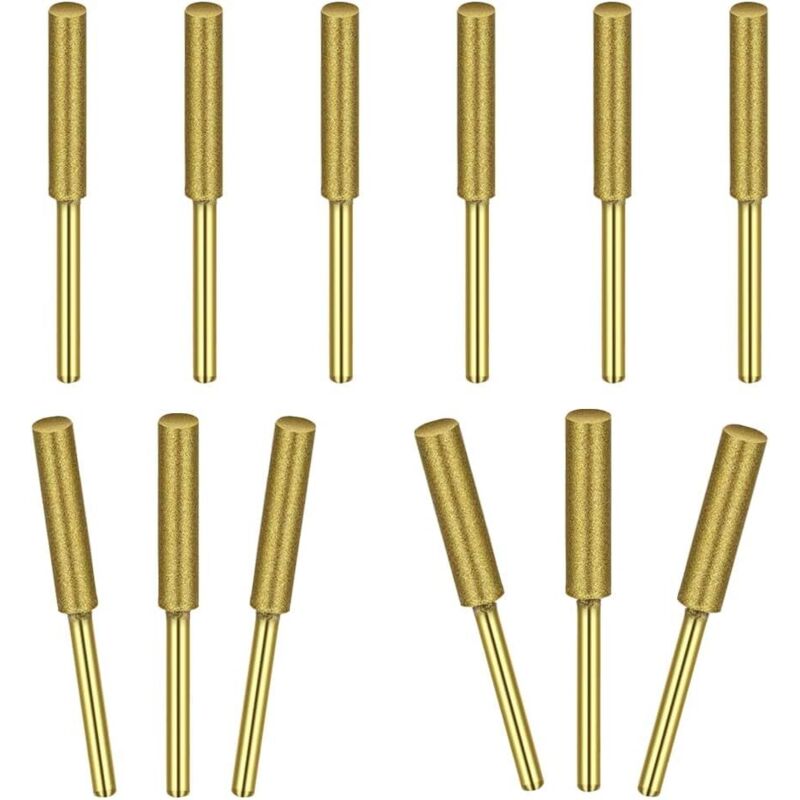 Set Aus 12 Feilen Zum Schärfen Von Kettensägenketten. Die Kettensägefeilen Halten Länger. Assortierte Größen: 5/32", 3/16", 7/32". Schärfen Sie Die Kettensägenklingen Schnell Und Einfach.