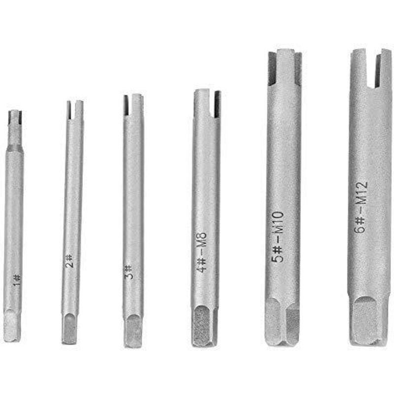6-teiliges Set Für Ausdreher Von 4-nuten-gewindebohrern, Gewindeausdreher, Schraubenausdreher, Ausdreher Für Abgebrochene Gewindebohrerköpfe, Gewindebohrer, Schraubenausdreher, Ausdreher Für Ausgeleie