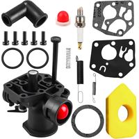 2-teiliges Vergaser-kit Für Briggs & Stratton Rasenmäher 499809 498809a 494406 Und Luftfilter 698369, Reglerfeder 691859 692211, Membran 795083 495770