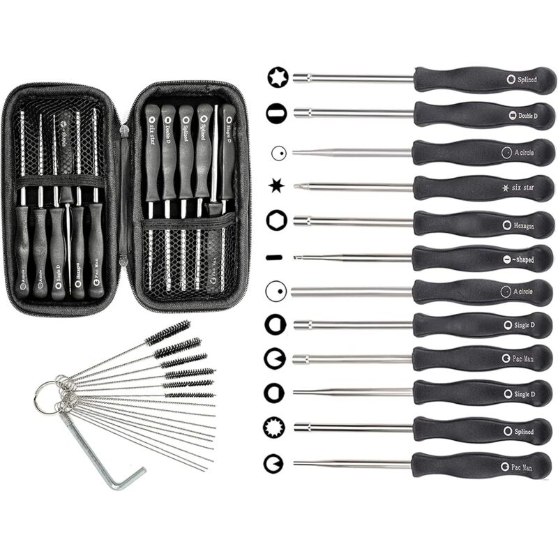 Set Aus 12 Vergaser-einstellwerkzeugen Mit Transportetui Für Kleine 2-takt-motoren, Passend Für Poulan, Husqvarna, Stihl, Kettensäge Und Trimmer, Vergaserschraubendreher
