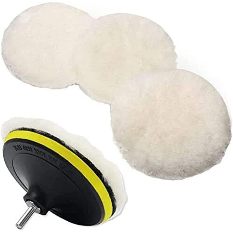 Set Mit 4 Polierscheiben Aus Wolle, 6 Zoll, Für Pad-zubehör Mit M14-spitzenadapter