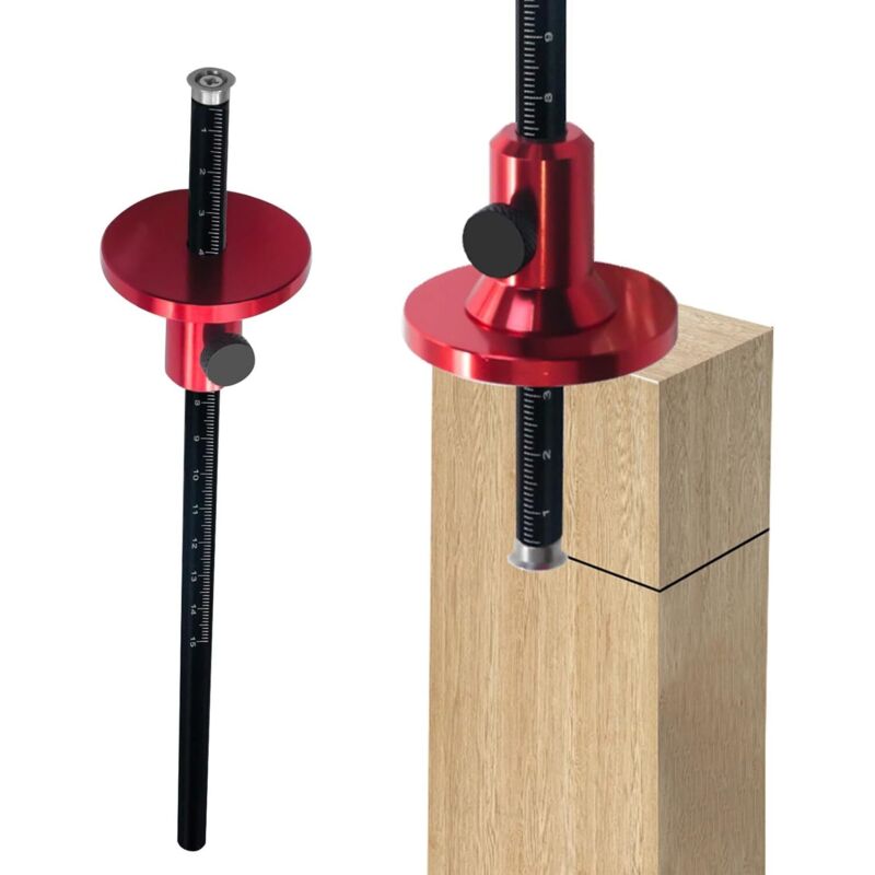Reißzirkel, Paralleles Anreißwerkzeug Aus Aluminiumlegierung Für Die Holzbearbeitung, Mit Rändelknopf Und Metrischen Sowie Imperialen Skalen (2355 Cm)