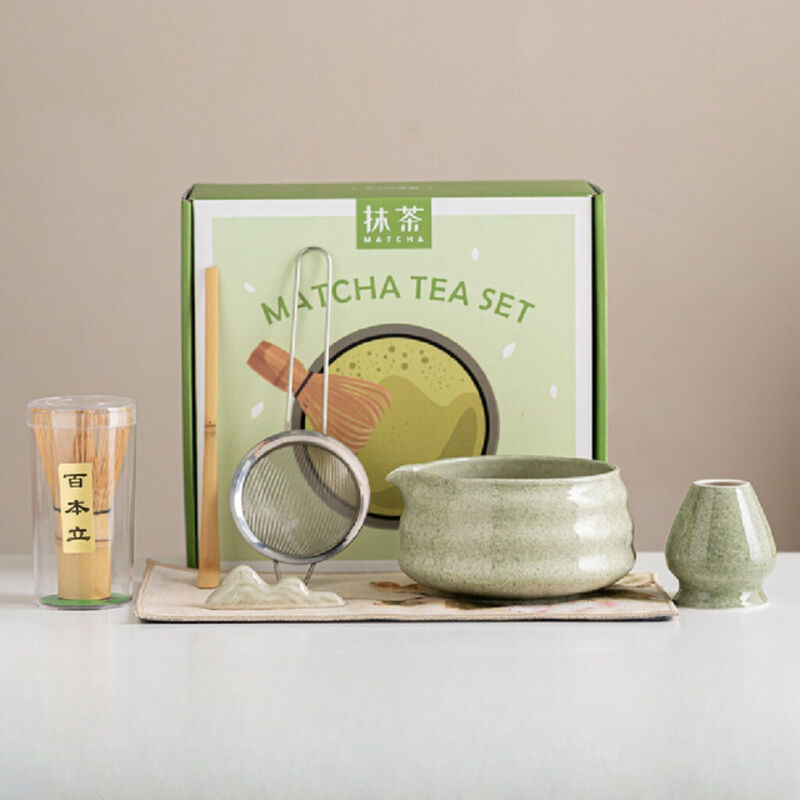 7-teiliges Matcha-set – Keramikschale – Matcha-besen – Traditionelles Zubehör