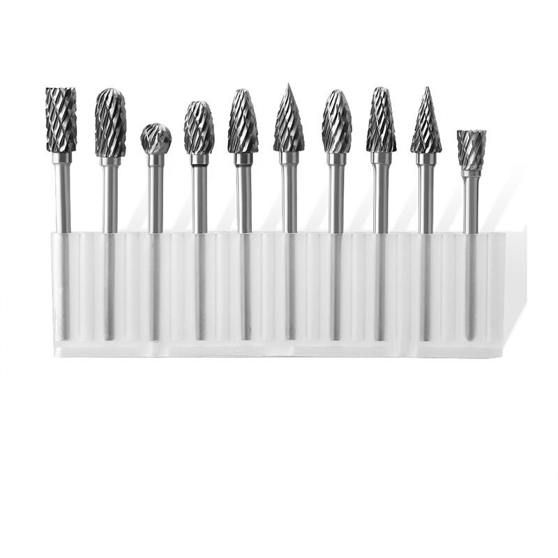 10 Stück Hartmetall-fräser, Rotierende Fräser Für Elektrowerkzeuge, Doppelschneidig, Schaft 3 Mm, Kopf 6 Mm, Zum Schneiden Von Holz, Bohren Und Gravieren