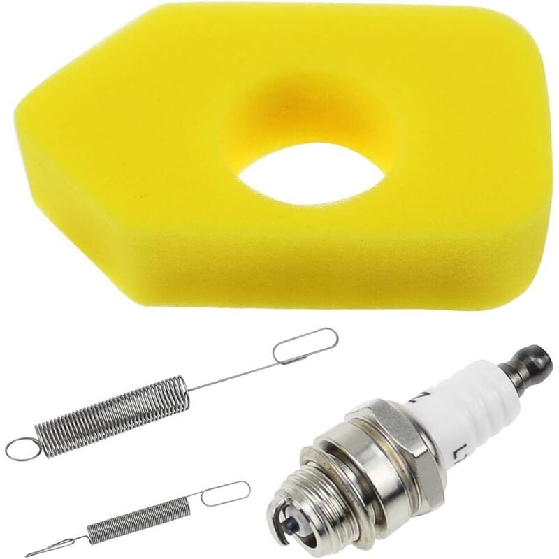 Gelber Schaumstoff-luftfilter Mit 2 Federn Und Zündkerze Lt7 Kraftstofffilter-kit Für Stihl Rasenmäher, Passend Für Briggs And Stratton Classic, Sprint Und Quattro Motoren (698369)