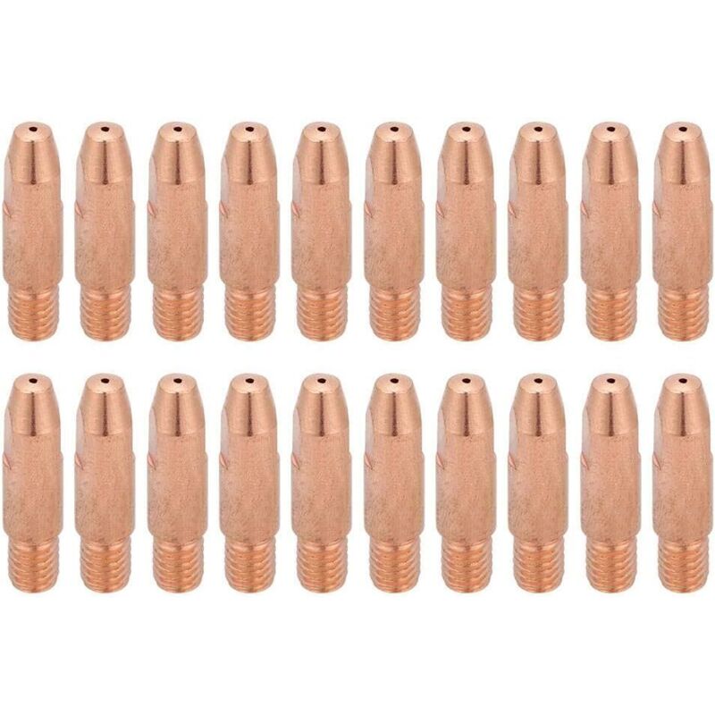 Plasmaschneiddüse, Verschleißteil, 20 Stück, M6-kupferkontaktpitze Für Binzel 24kd Mig/mag-schweißbrenner (1,0 X 28 Mm)
