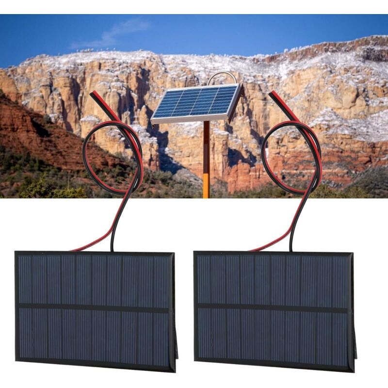 2er-pack Mini-solarmodule, Hochwertiges Polykristallines Solarzellen-panel, Hohe Effizienz, Praktisch Für Gartenbeleuchtung, Weit Verbreitet Für Rasenleuchten, 5v 250ma