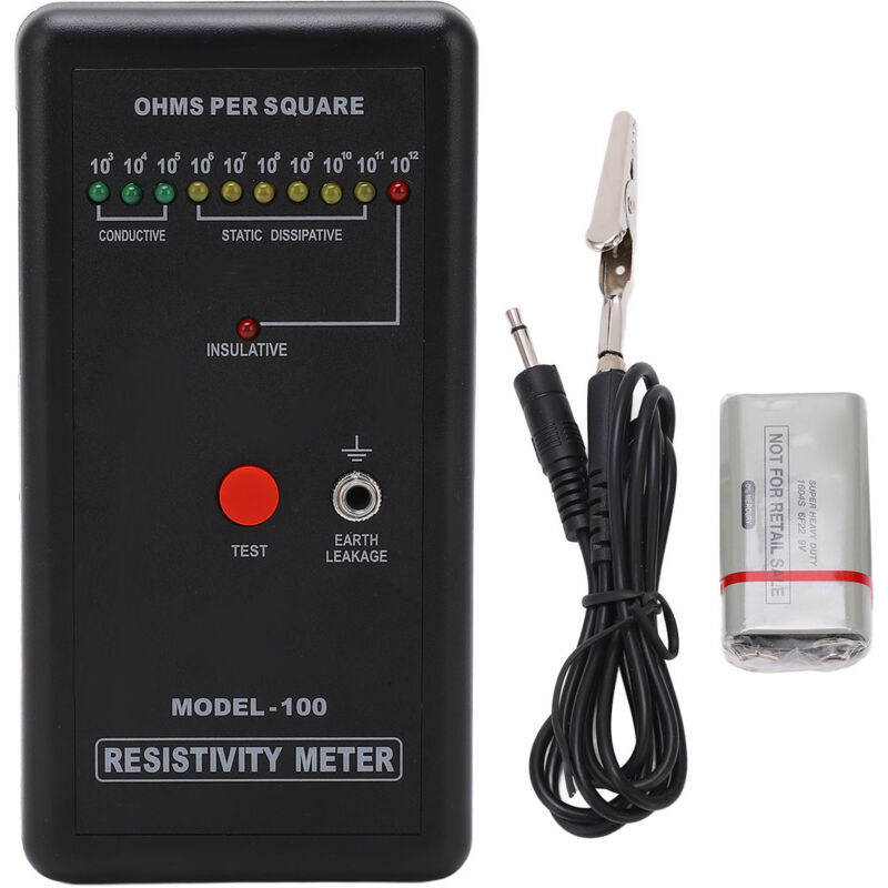 Präziser Widerstandszähler Für Antistatik – Elektrostatischer Tester Mit Automatischer Kalibrierung – Ideal Für Ingenieurwesen, Wartung, Fertigung Und Mehr