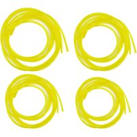 4 Stück Kraftstoffschläuche, Länge 1 M, Universell Einsetzbar, Transparente Gelbe Benzinschläuche Für Gartengeräte Wie Laubbläser, Rasentrimmer, Kettensägen Und Rasenmäher