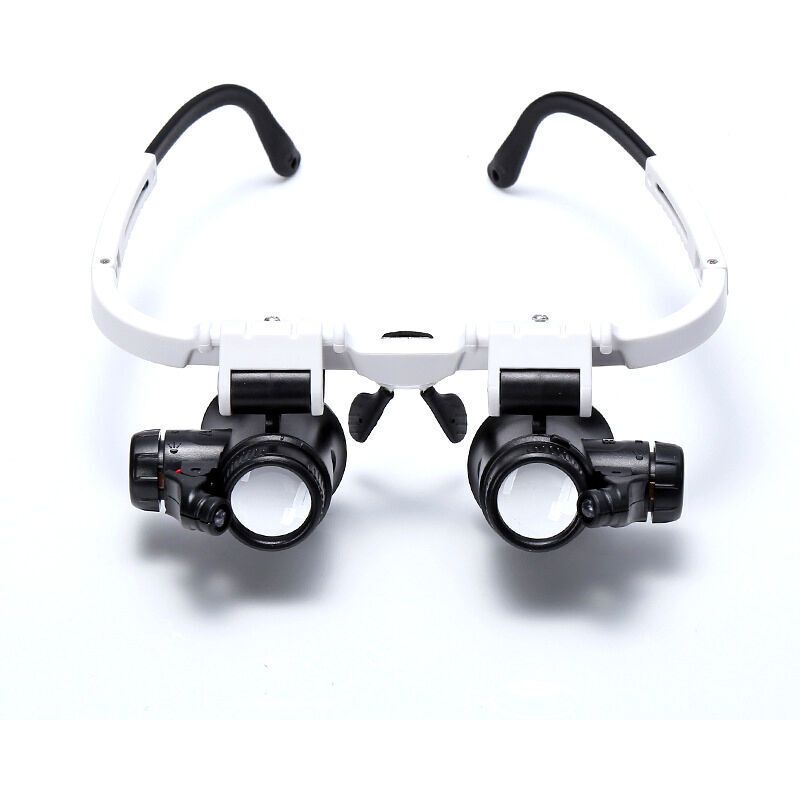 Loupe Doppeltes Auge 8x 15x 23x Led-beleuchtet Für Uhren- Und Schmuckreparatur