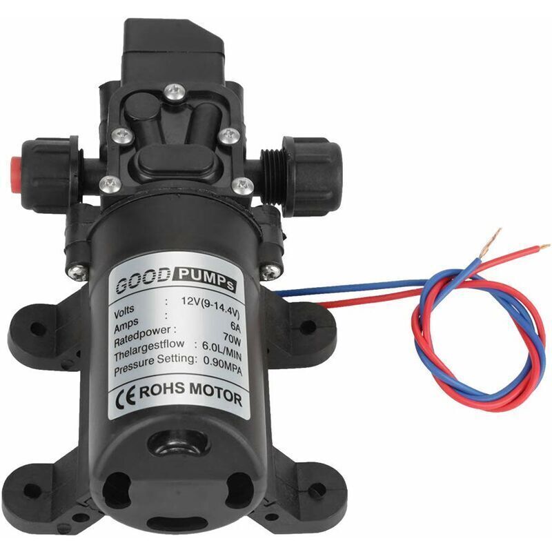Selbstansaugende Wasserpumpe - Dc 12v 0,9 Mpa 6l/min Hochdruck-membranwasserpumpe 70w Selbstansaugend Devenirriche