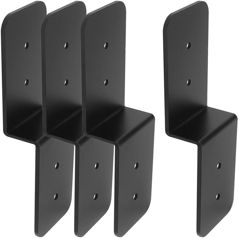 Set Aus 4 Dachbalkenhaltern Für Pergola, Robuste Z-förmige Stahlhalter, Doppelwinkelprofil Für Holzregale