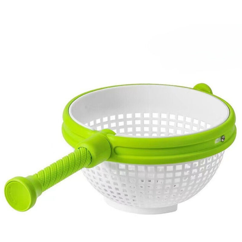 2-in-1 Salatschleuder – Gemüsewascher Mit Abtropfkorb – Kunststoff – Grün –