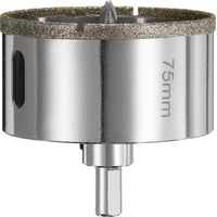 Sourcing Map Diamantbohrer - Exzentrische Lochsäge 75 Mm Mit Führungszentrum Für Glas, Keramik, Marmor, Porzellan, Fliesen, Quarz Und Edelsteine Für Aquarien