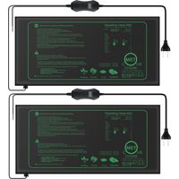 2er-set Heizmatten Für Pflanzen Mit Thermostat Für Keimlinge, Haustiere Und Reptilien, 50 W Heizmatte Für Die Keimung Und Temperaturregelung, Sicher Und Langlebig