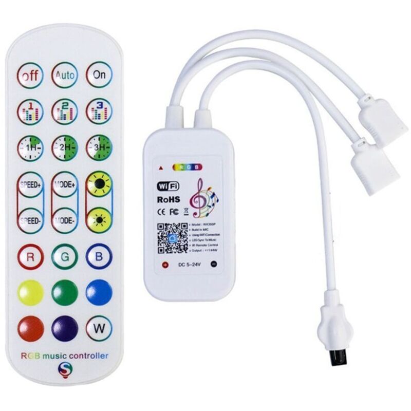 Tuya Wifi Rgb-controller Für Led-lichtstreifen 3528 2835 5050 Mit 24-tasten-fernbedienung