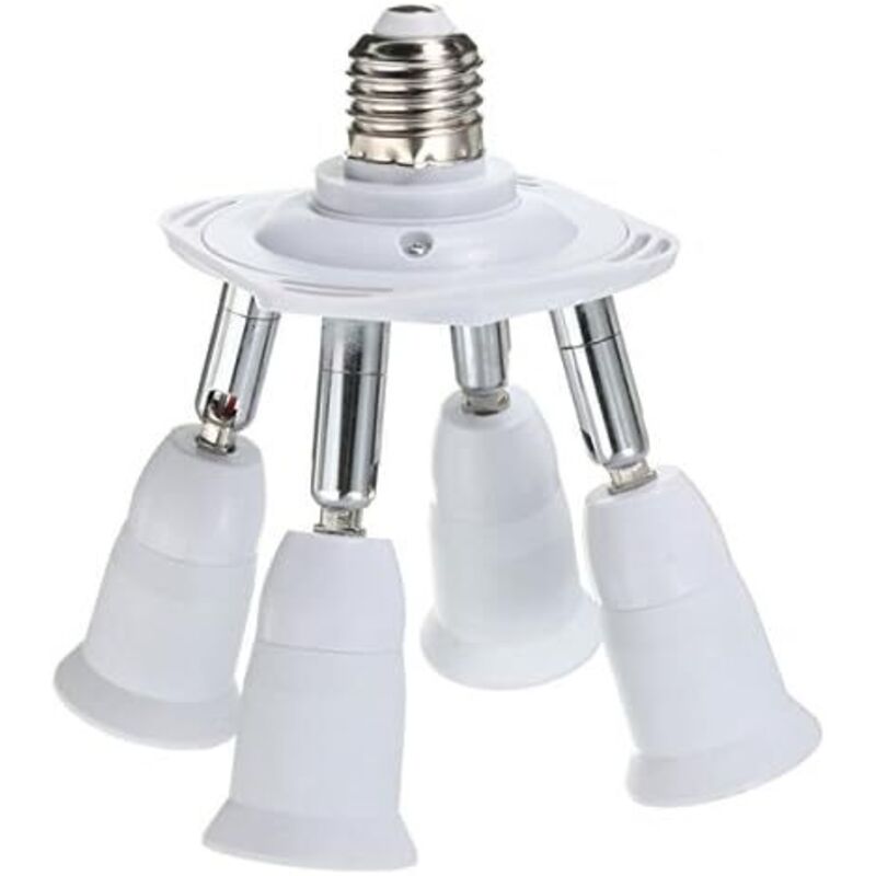 En 1 E27 Flexible Lampenfassung Trenner Glühbirnenadapter Konverter-b