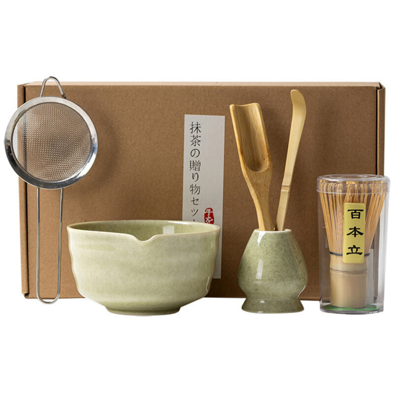 Premium-matcha-set – Schale, Bambusbesen Und Utensilien – Japanische Teezeremonie – Geschenk