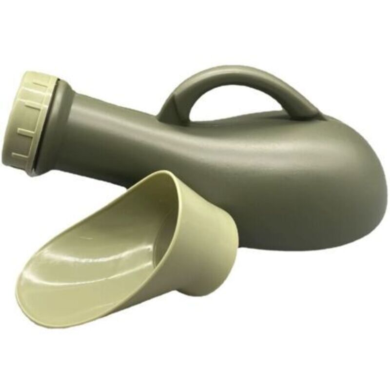 Tragbares Unisex-urinal Für Männer Und Frauen: Urinal-pistole Mit Tragbarem Unisex-urinal: Griff Mit Deckel, Urin-pistole, Reiseurinal, Betturinal, Camping-urinal 1 L, Armeegrün