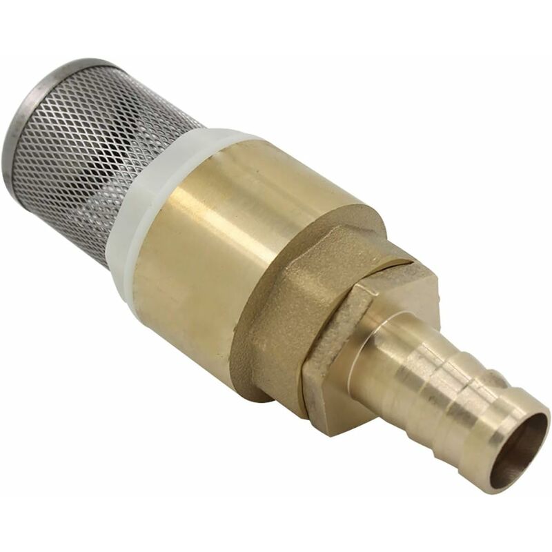 Rückschlagventil Mit Gitter 1/2 3/4 1 Zoll Mit Anschluss 12 16 19mm - Fußventil Rückschlagventil Gitter (gewinde 3/4 Zoll + Schlauchanschlüsse 16mm)