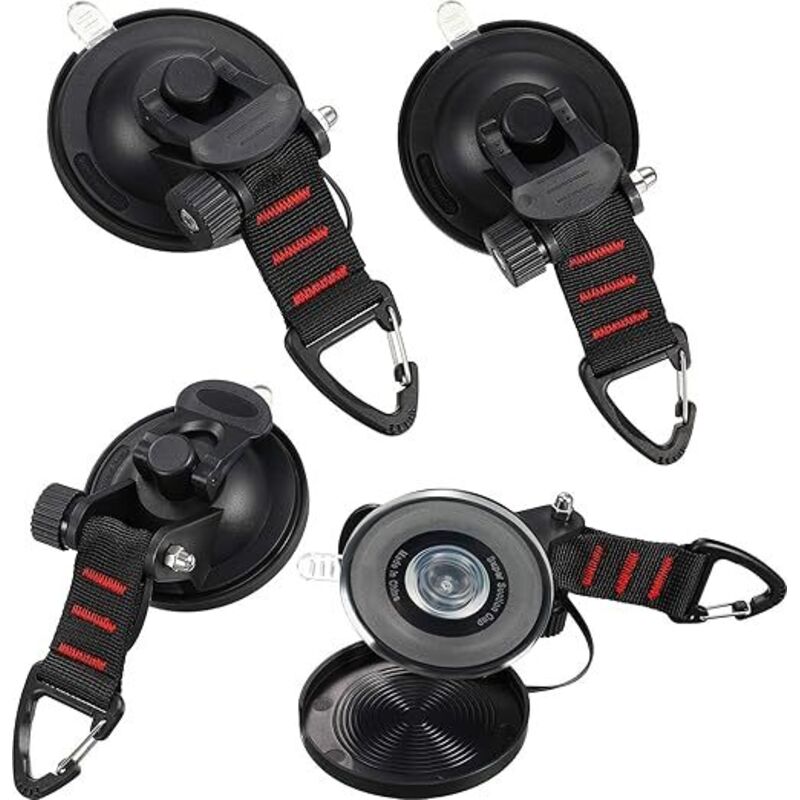 4-teiliges Saugnapf-haken-set Mit Befestigung, Saugnapf-halterung Für Auto-seitenmarkisen, Camping-zubehör