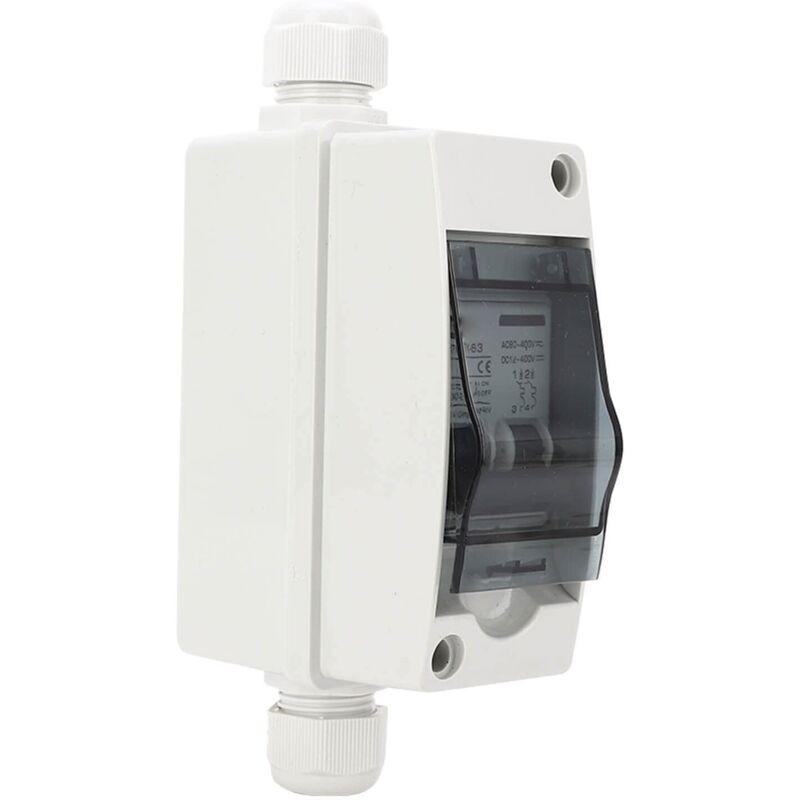Miniatur-leistungsschalter Mit Gehäuse, 2-poliger Solar-trennschalter 6a Dc12‑400v Ac90‑400v, Wasserdichter Dc/ac-außenleistungsschalter Für Solare Pv-stromversorgungssysteme