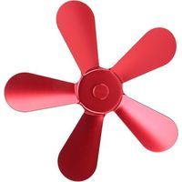 Lüfterflügel Für Ofen, 5 Flügel, Aluminiumlegierung, Verbessert Die Heißluftzirkulation, Breite Kompatibilität, Einfache Installation Für Kamin (rot)